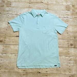 Faherty Men’s Cotton Polo Shirt Short Sleeve Single Pocket Light Green